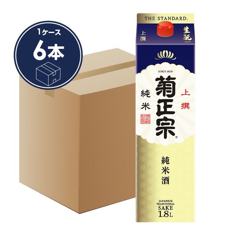 薫　宗　合計100個 菊正宗 上撰 さけパック・生もと 純米 1.8Lパック × 6本」 | ≪公式