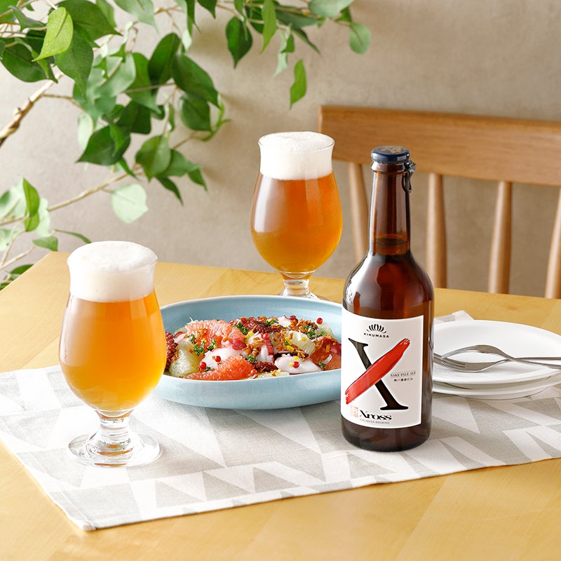 クラフトビール（発泡酒）「菊正宗 Xross SAKE PALE ALE 330mL